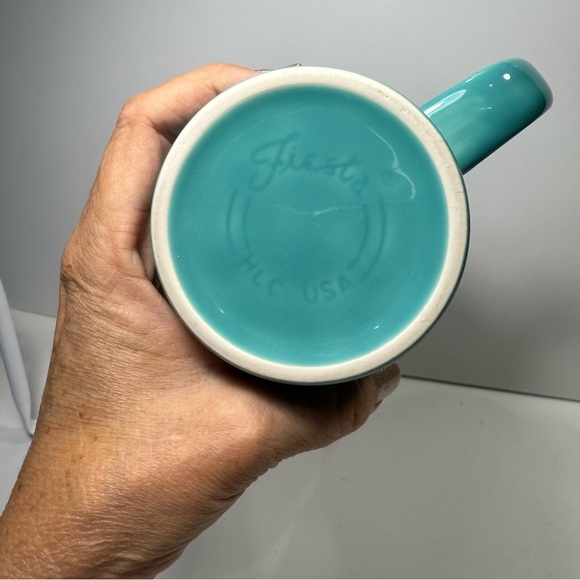 Fiesta 15 oz Turquoise Tapered Ceramic Mug - Picture 3 of 4